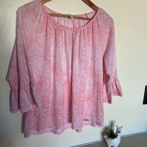 MICHAEL Michael Kors Pink and White Paisley Blouse